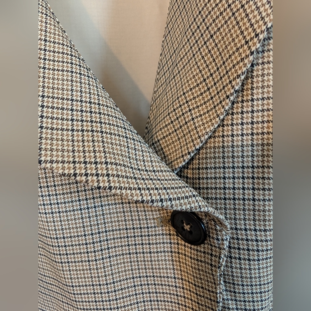 eShakti Full Length Plaid Coat Sz.2X-22W - Picture 12 of 17